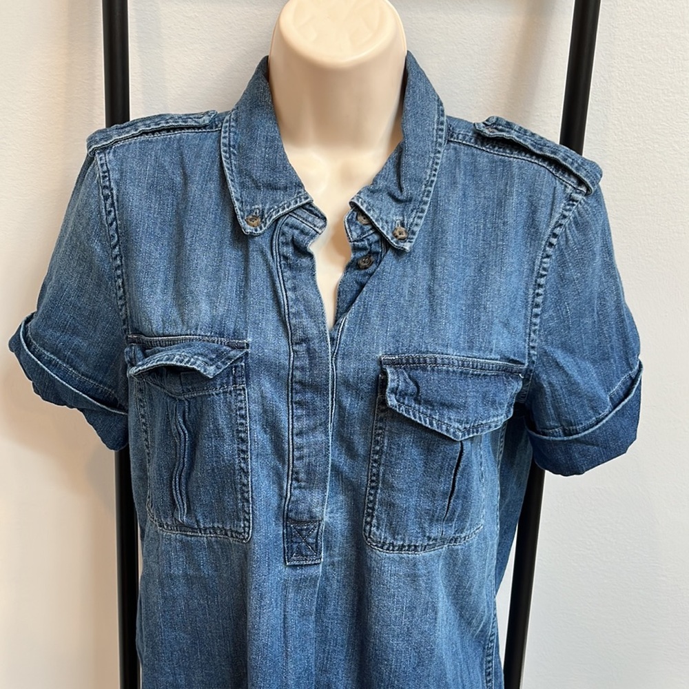 Equipment Femme Rory Chambray Denim Blouse 100% Cotton Women's Size XS - Picture 4 of 10